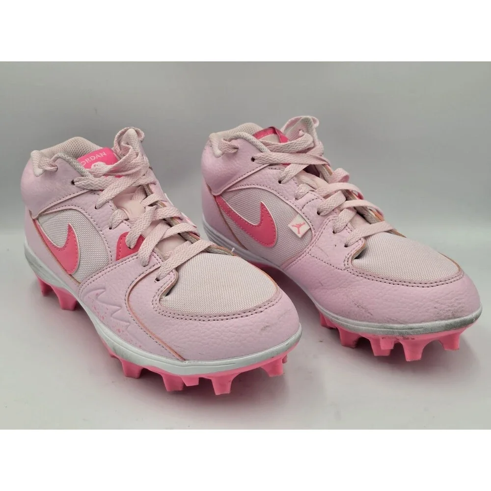 Jordan Stadium 90 Low TD Football Cleats Pink White Men's Size 7.5